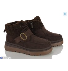 Черевики жіночі на зиму (8 пар р.36-41) коричневий  "LOREDANA"