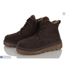 Черевики жіночі на зиму (8 пар р.36-41) коричневий  "LOREDANA"