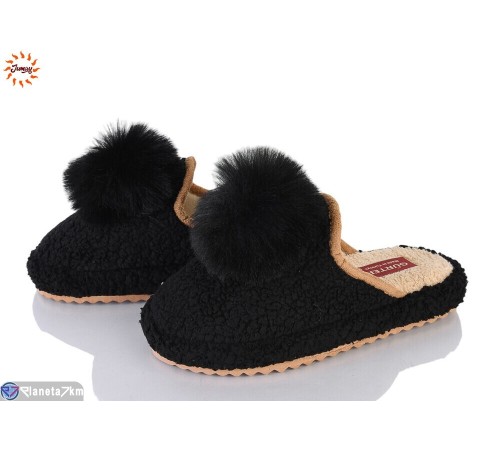 Тапки жіночі на зиму (8 пар р.36-40) чорний  "Jumay"