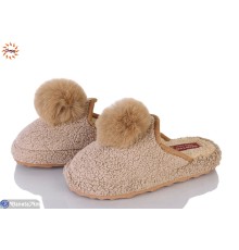 Тапки жіночі на зиму (8 пар р.36-40) бежевий  "Jumay"