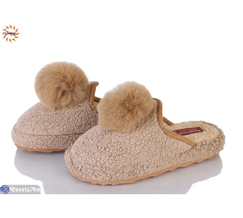 Тапки жіночі на зиму (8 пар р.36-40) бежевий  "Jumay"