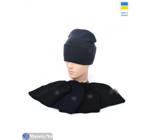 Шапка чоловіча на зиму (5 шт. р.сетка 56-60) мікс  "Angell"