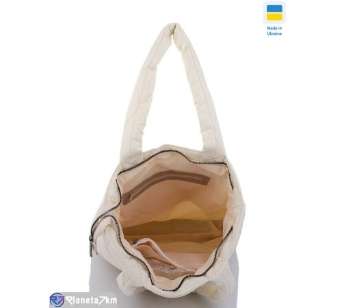 Сумка жіноча 40*36*9 см,  бежевий  "Lusia"