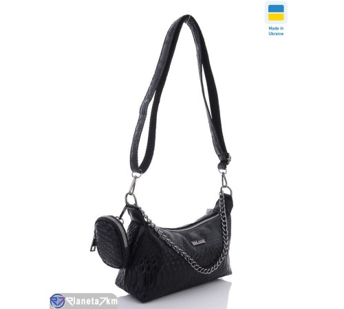 Сумка жіноча 14*25*7 см,  чорний  "Lusia"