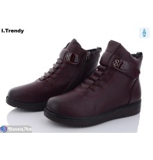 Черевики жіночі на зиму (6 пар р.41-43) бордовий  "Trendy"