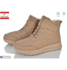 Черевики жіночі на зиму (8 пар р.37-42) коричневий  "Saimaoji"