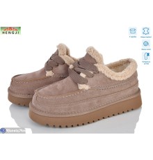 Туфлі жіночі на зиму (8 пар р.36-40) коричневий  "HENGJI-ELENA"