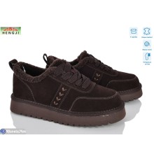 Кросівки жіночі на зиму (8 пар р.36-40) коричневий  "HENGJI-ELENA"