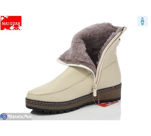 Чоботи жіночі на зиму (8 пар р.37-42) бежевий  "Maiguan"