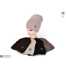 Шапка жіноча на зиму (5 шт. р.сетка 56-60) мікс  "Angell"