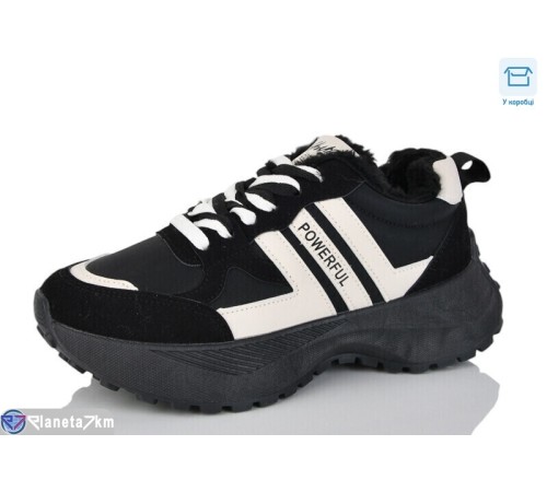 Кросівки жіночі на зиму (8 пар р.37-41) чорний  "Fuggo"
