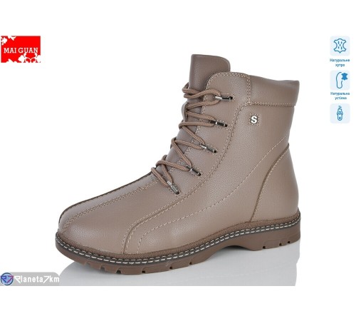 Черевики жіночі на зиму (8 пар р.37-42) коричневий  "Maiguan"