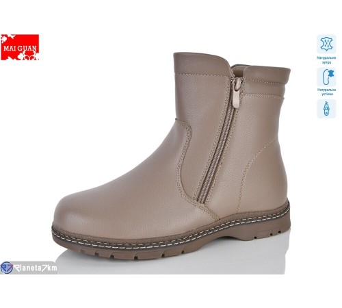 Черевики жіночі на зиму (8 пар р.37-42) коричневий  "Maiguan"