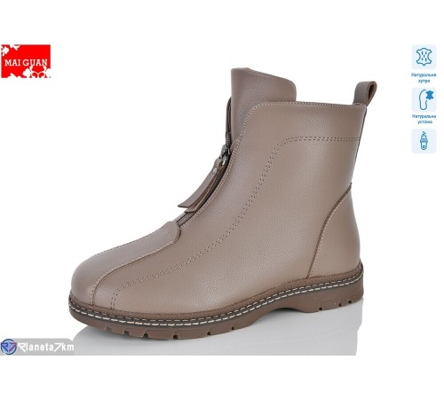 Черевики жіночі на зиму (8 пар р.37-42) коричневий  "Maiguan"