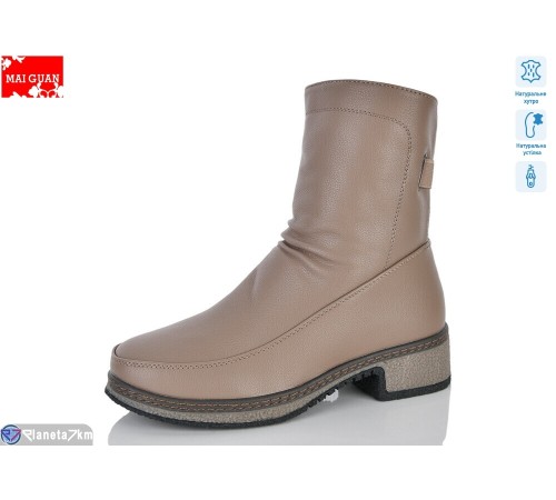 Черевики жіночі на зиму (8 пар р.37-42) коричневий  "Maiguan"