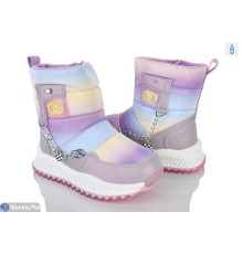 Дутики дитячі на зиму (8 пар р.28-33) фіолетовий  "Laifakids"