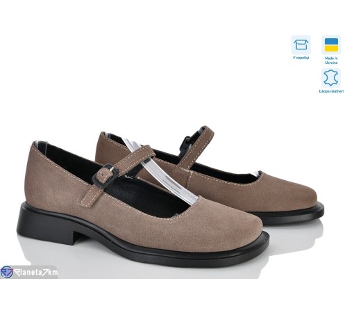 Туфлі жіночі на весну/осінь (6 пар р.37-40) коричневий  "Linda"