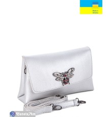 Сумка жіноча 17*27*7 см,  срібний  "Lusia"