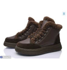 Черевики жіночі на зиму (8 пар р.36-41) коричневий  "LOREDANA"