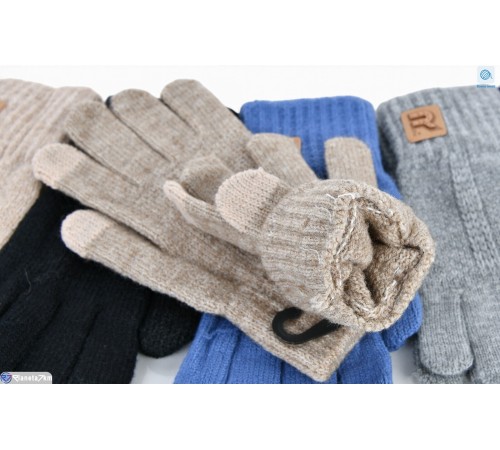 Рукавички дитячі на зиму (12 шт. р.сетка 8-12) мікс  "RUBIBAS"