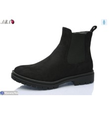 Черевики жіночі на зиму (6 пар р.36-41) чорний  "Aba"