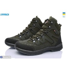 Черевики чоловічі на зиму (8 пар р.40-45) зелений  "LEOBAZA"