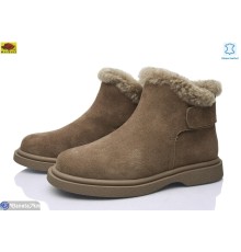 Черевики жіночі на зиму (8 пар р.36-41) коричневий  "Mei De Li"