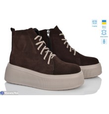 Черевики жіночі на зиму (6 пар р.37-40) коричневий  "Linda"