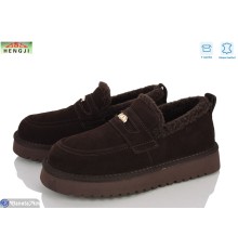 Туфлі жіночі на зиму (8 пар р.36-40) коричневий  "HENGJI-ELENA"