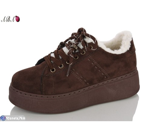 Кросівки жіночі на зиму (8 пар р.36-41) коричневий  "Aba"