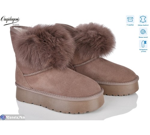 Уггі жіночі на зиму (6 пар р.36-41) коричневий  "Dageni"