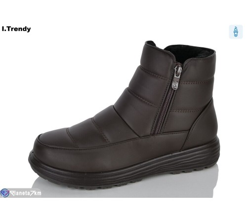 Черевики жіночі на зиму (8 пар р.36-41) коричневий  "Trendy"