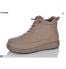 Черевики жіночі на зиму (8 пар р.36-41) коричневий  "Trendy"