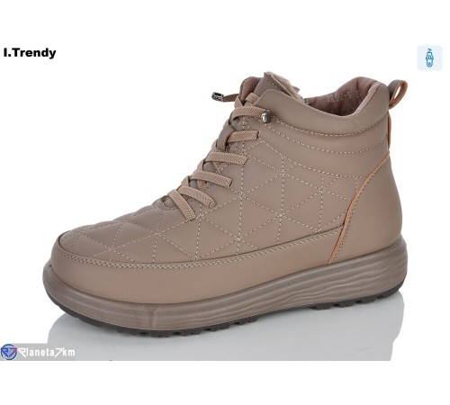 Черевики жіночі на зиму (8 пар р.36-41) коричневий  "Trendy"