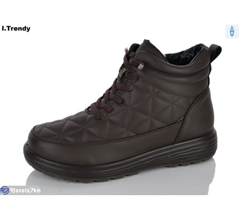 Черевики жіночі на зиму (8 пар р.36-41) коричневий  "Trendy"