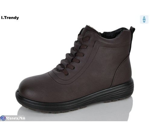 Черевики жіночі на зиму (8 пар р.36-41) коричневий  "Trendy"