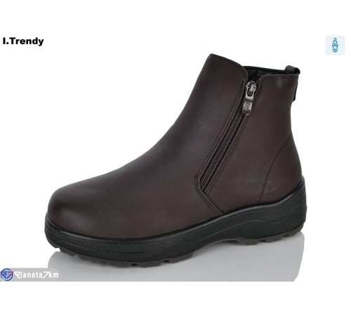 Черевики жіночі на зиму (8 пар р.37-42) коричневий  "Trendy"
