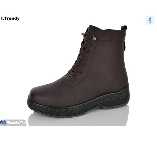 Черевики жіночі на зиму (8 пар р.37-42) коричневий  "Trendy"