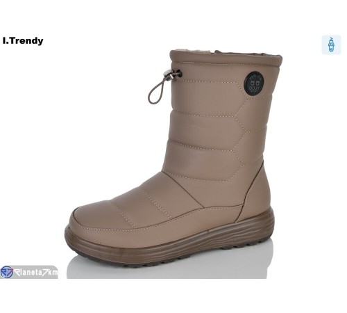 Чоботи жіночі на зиму (8 пар р.36-41) коричневий  "Trendy"