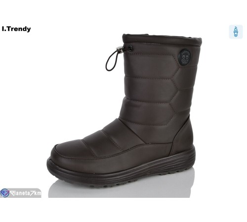 Чоботи жіночі на зиму (8 пар р.36-41) коричневий  "Trendy"