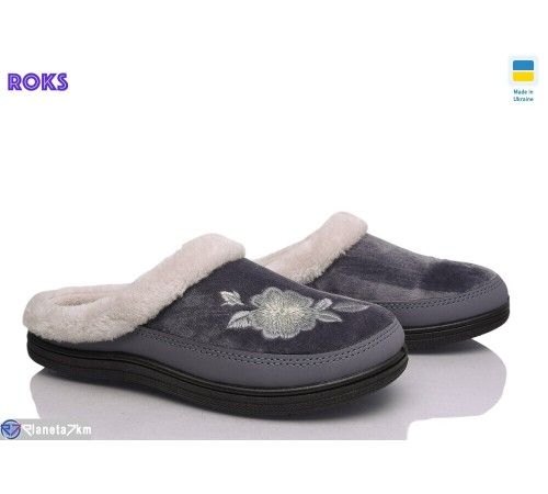 Тапки жіночі на весну/осінь (8 пар р.37-41) сірий  "Roks"
