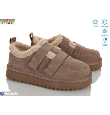 Кросівки жіночі на зиму (8 пар р.36-40) коричневий  "HENGJI-ELENA"