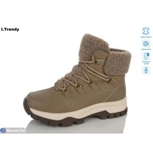 Черевики жіночі на зиму (6 пар р.36-41) коричневий  "Trendy"