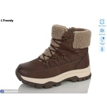 Черевики жіночі на зиму (6 пар р.36-41) коричневий  "Trendy"