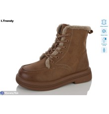 Черевики жіночі на зиму (6 пар р.36-41) коричневий  "Trendy"