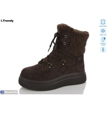Черевики жіночі на зиму (6 пар р.36-41) коричневий  "Trendy"