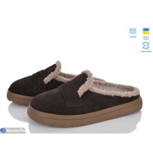 Жіночі сабо на зиму (6 пар р.36-40) коричневий  "GARRA"