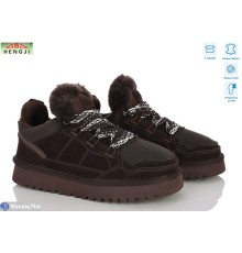 Кросівки жіночі на зиму (8 пар р.36-40) коричневий  "HENGJI-ELENA"