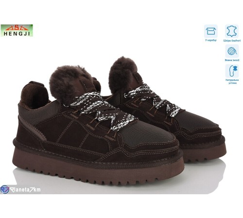 Кросівки жіночі на зиму (8 пар р.36-40) коричневий  "HENGJI-ELENA"