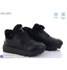 Кросівки жіночі на зиму (8 пар р.36-41) чорний  "Latifa"